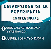 Conferencia de clausura de la Universidad para Mayores de Barbastro, Fraga y Sabiñánigo.